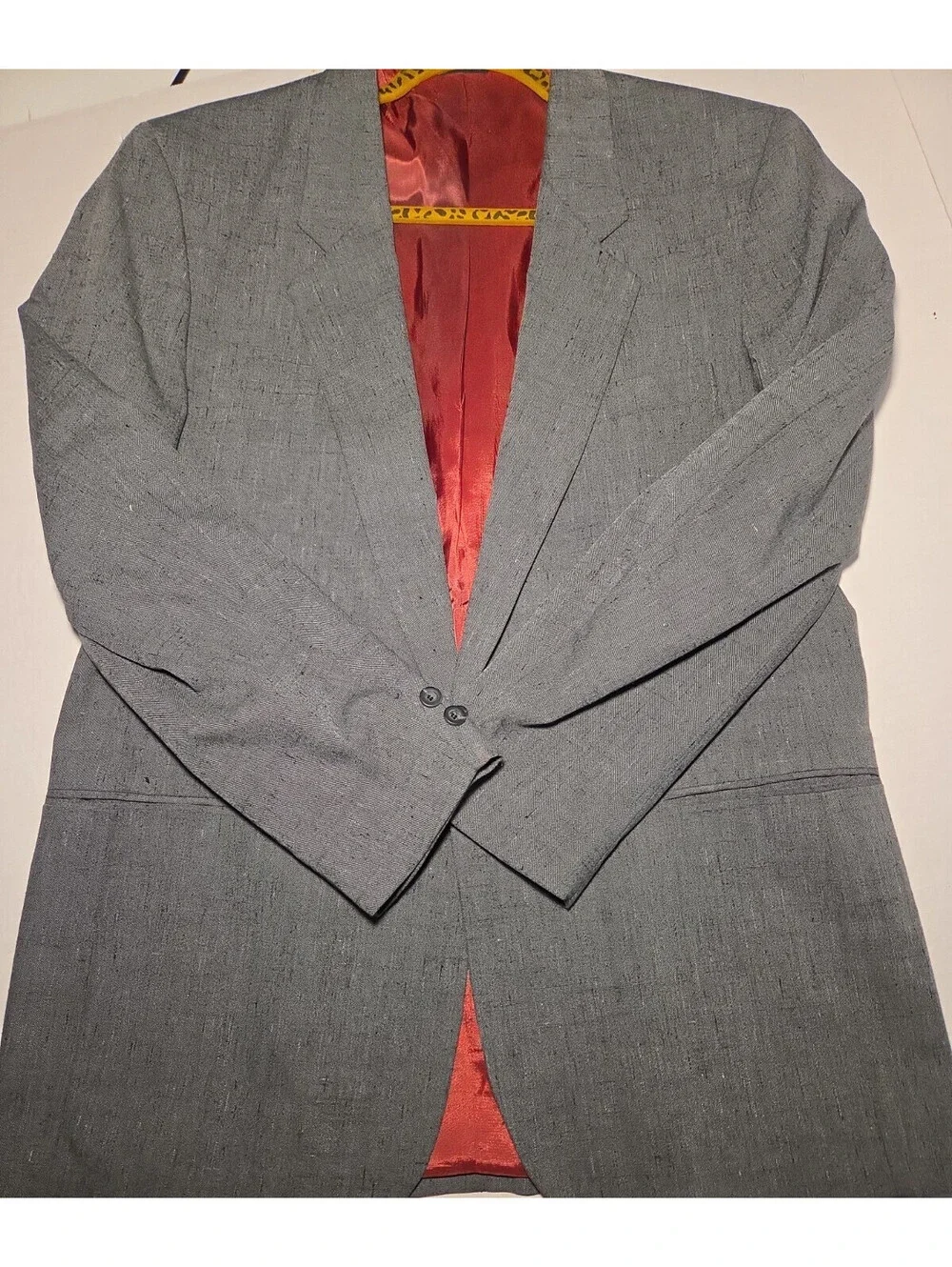 Vintage 80s Levi Strauss & Co SEVENS Blazer Mens 44L Gray Sport Coat USA